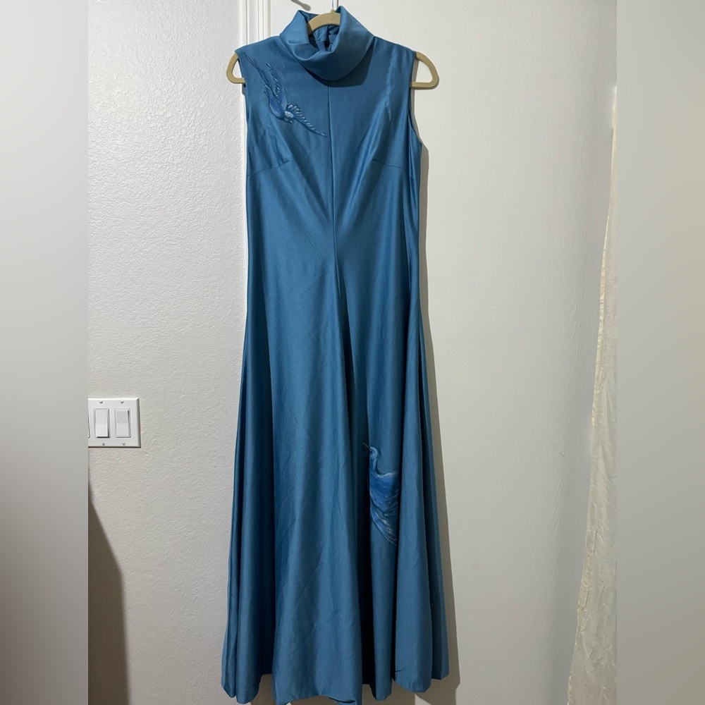 70s handmade and hand painted dress